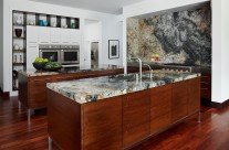 Beautiful Wood and Granite Combination